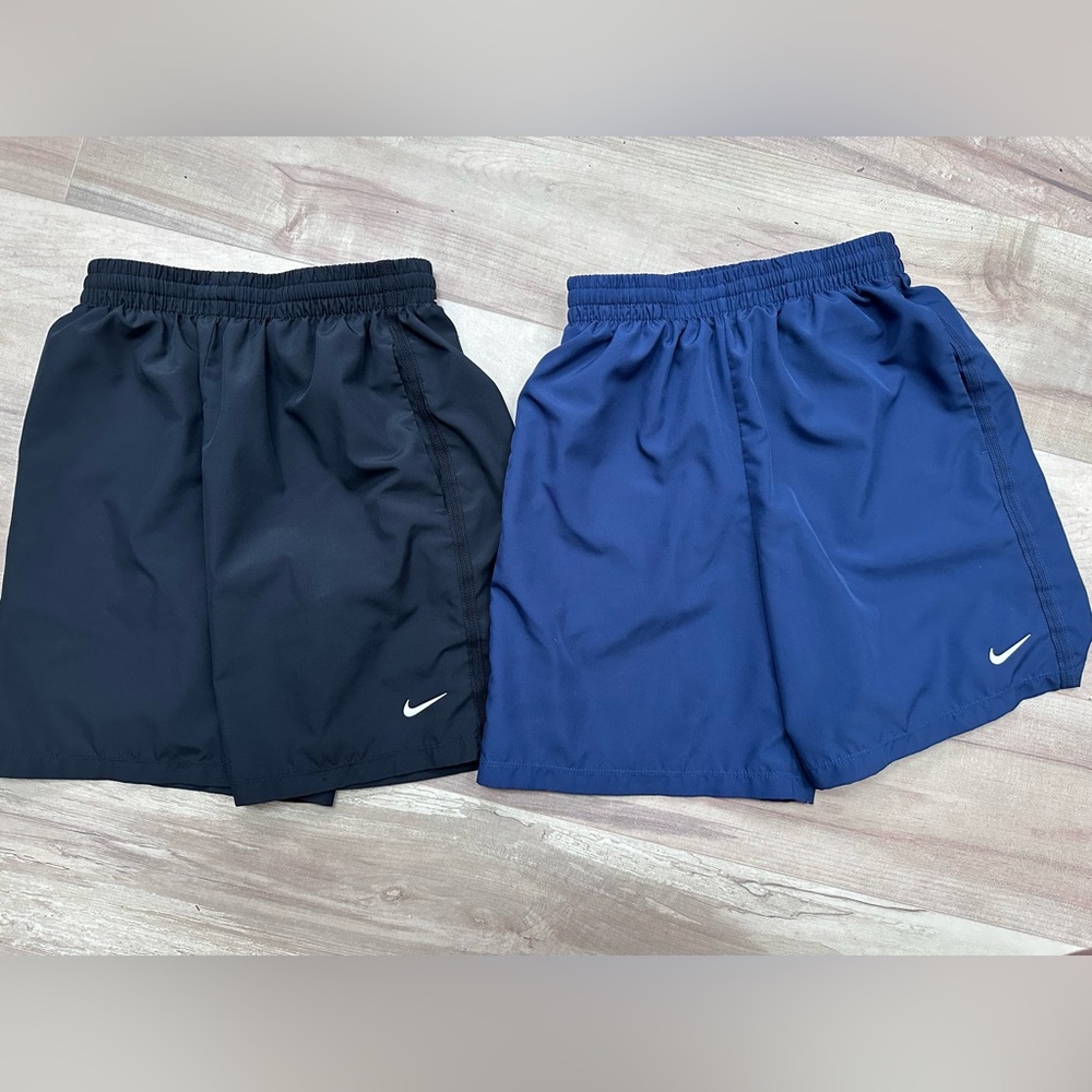 Nike boy’s Dual Pack Black and Blue Athletic Shorts